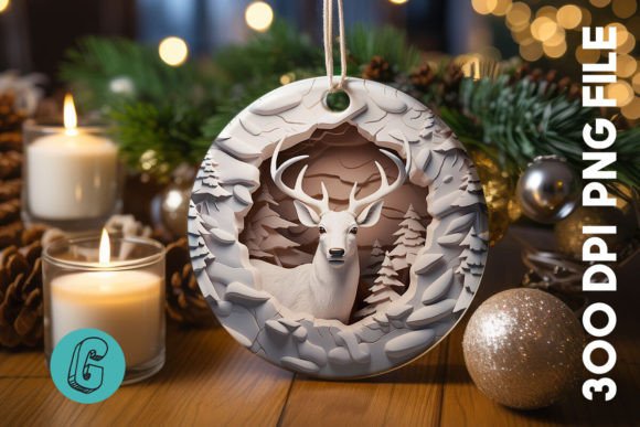 3D Reindeer Break Through Ornament 25: A Must-Have for Creative DIY Projects