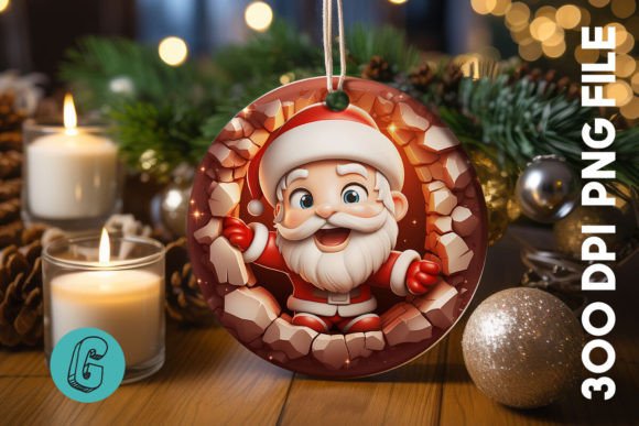 3D Santa Break Through Ornament 32: A Creative Tool for Festive DIY Projects
