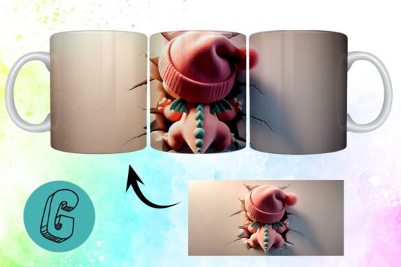 3D Valentine Dragon Mug Wrap – A Creative and Practical Digital Design for DIY Enthusiasts