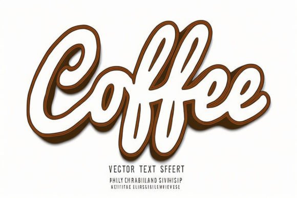 Coffee Style 3D Text Effect: A Versatile and Customizable Design Asset for Businesses