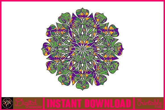 Mandala 3D Layered SVG Cut File-201: A Versatile Design for Printing and Crafting