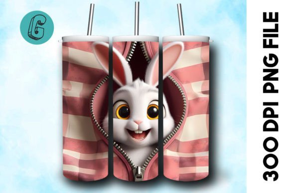 Rabbit 3D Valentine Tumbler Wrap 37 – A Creative Asset for DIY Enthusiasts and Designers