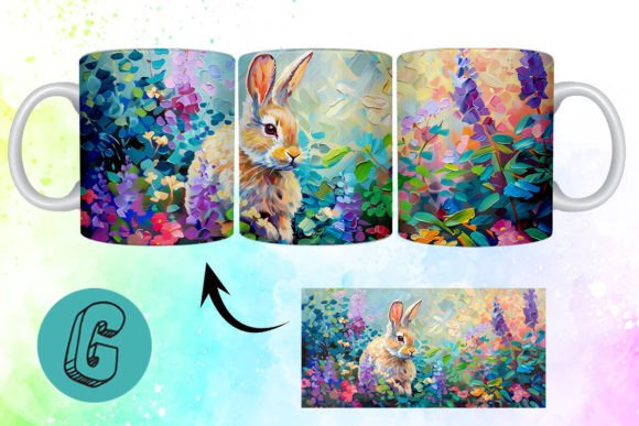 Transform Your Spring Celebrations with the 3D Oil Paint Easter Bunny Mug Wrap 04: A Comprehensive Guide to High-Quality Digital Art