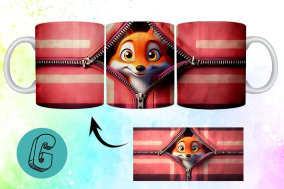 Valentine Cute Fox 3D Mug Wrap 15: A Creative and Practical Gift Idea for DIY Enthusiasts