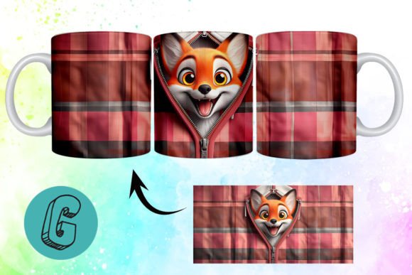 Valentine Cute Fox 3D Mug Wrap: A Creative and Practical Digital Design for DIY Enthusiasts