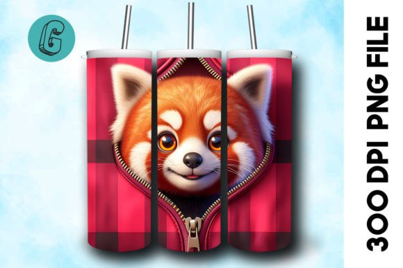 Valentine Red Panda 3D Tumbler Wrap 39: A Creative Staple for Designers